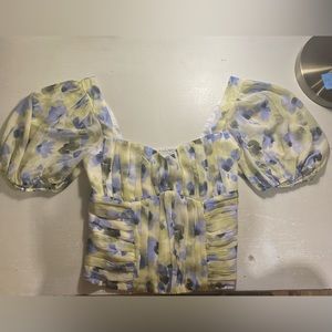 Abercrombie & Fitch Ruched Sleeve Top (NWT)